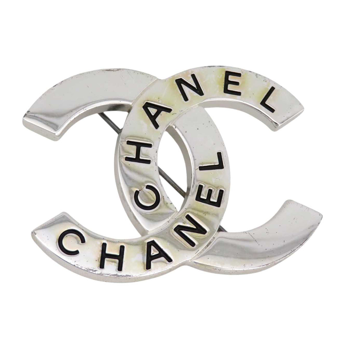 CHANEL 98P COCO CC シルバーカラーメタル ココマーク ロゴ ピン