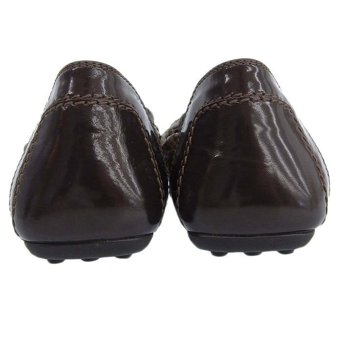 LOUIS VUITTON 
LV cuir cube métal 
ballerines monogramme