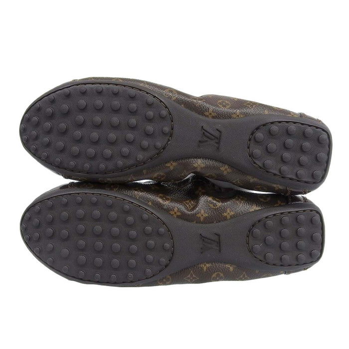 LOUIS VUITTON 
LV cuir cube métal 
ballerines monogramme