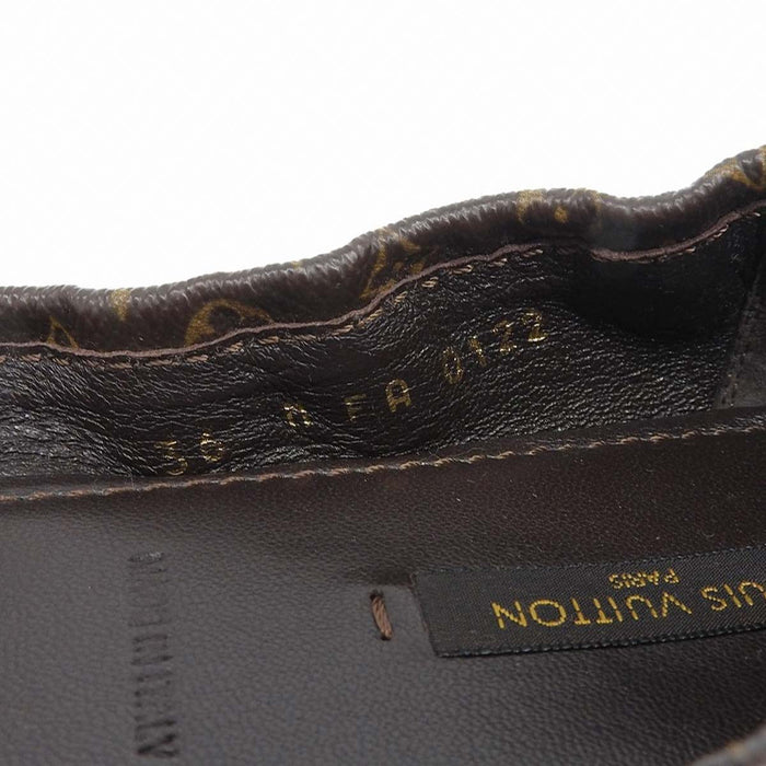 LOUIS VUITTON 
LV cuir cube métal 
ballerines monogramme