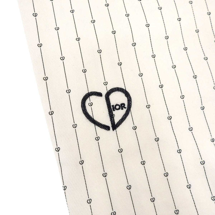 Dior 
ボタンフライ 180/78A ペインターパンツ 
CD ハートアイコン ロゴ ストライプ ホワイトデニム パンツ