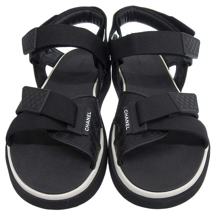 CHANEL 
メンズサイズ ベルクロ COCO CC ロゴ 
ココマーク マトラッセ スポーツ サンダル