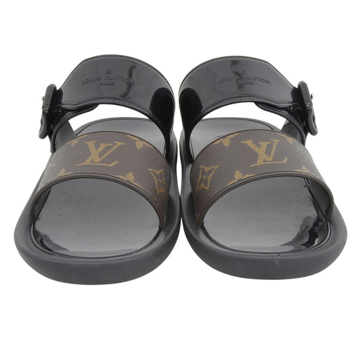 LOUIS VUITTON 
LV logo sandales à glissière 
mules ligne Sunbath 
monogramme