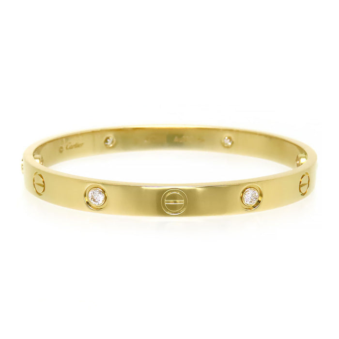 CARTIER 
ラブ ブレスレット ハーフダイヤモンド