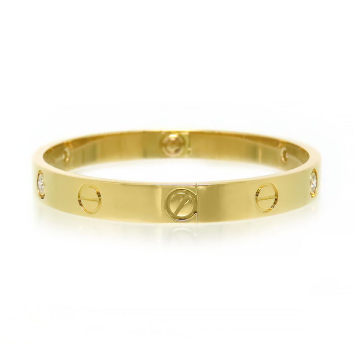 CARTIER 
ラブ ブレスレット ハーフダイヤモンド