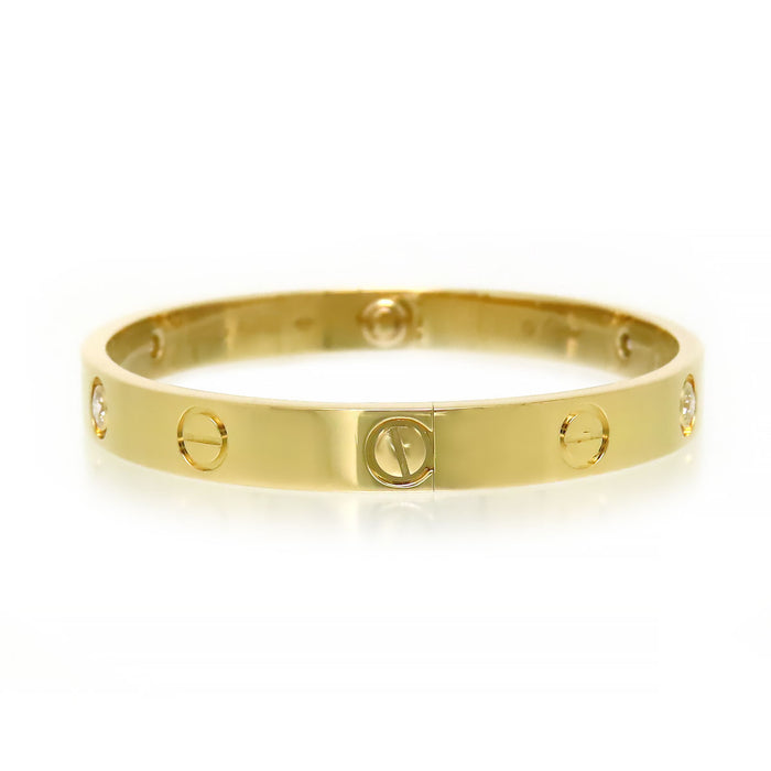 CARTIER 
ラブ ブレスレット ハーフダイヤモンド