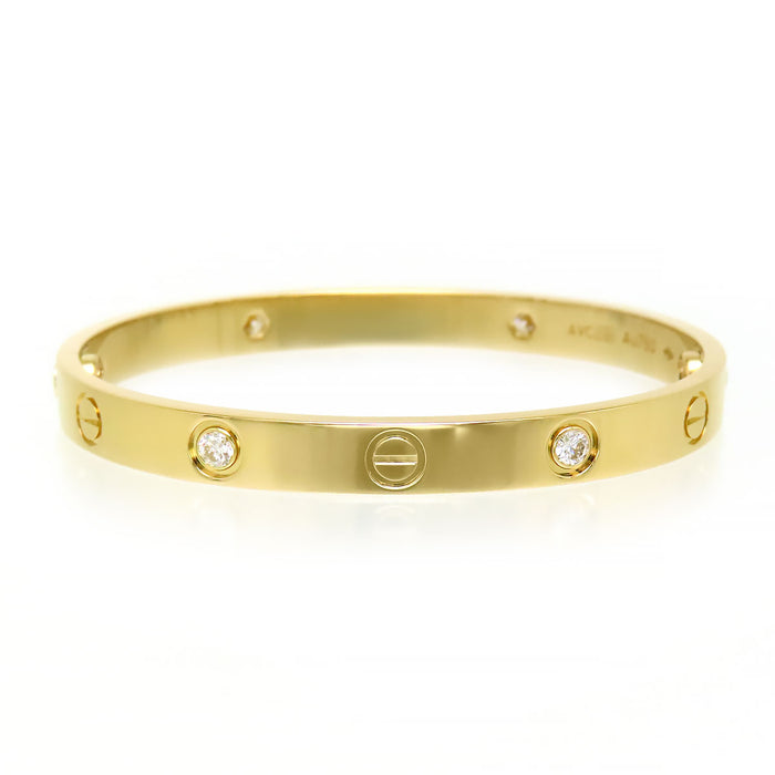 CARTIER 
ラブ ブレスレット ハーフダイヤモンド