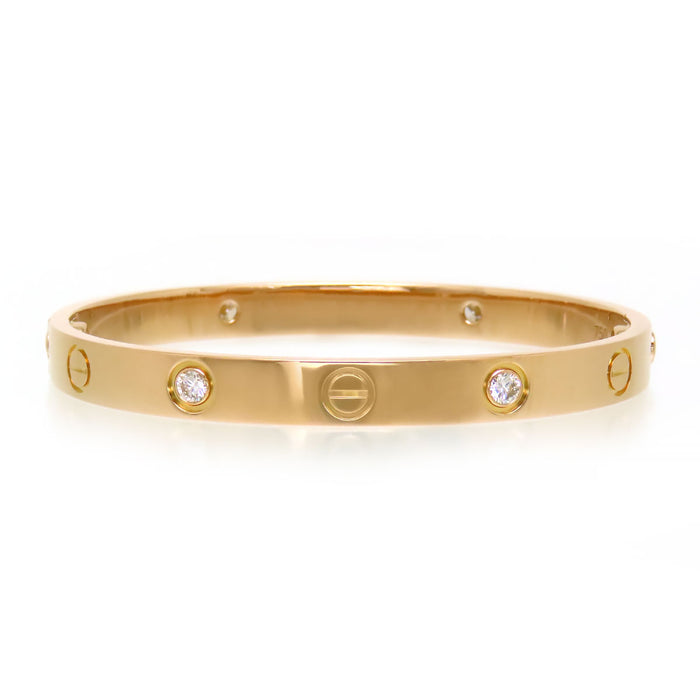 CARTIER 
Braccialetto Love con diamanti parziali
