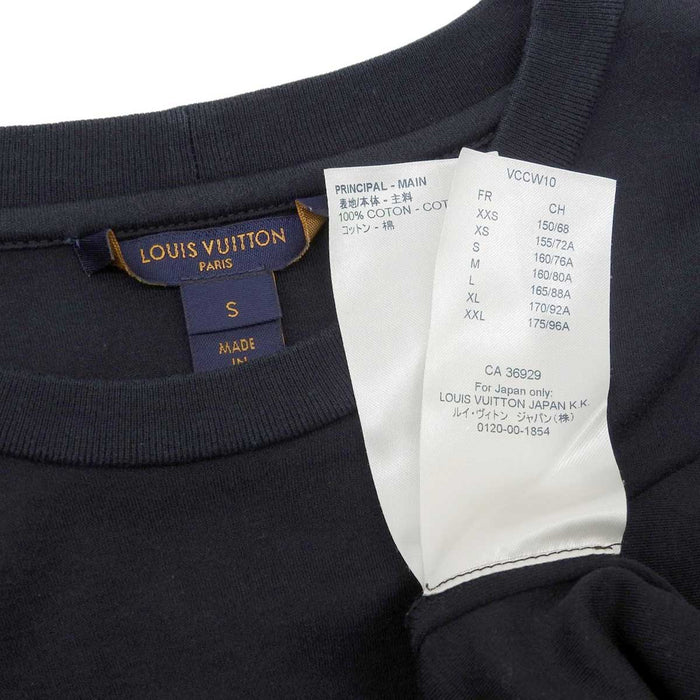 LOUIS VUITTON 
logo imprimé coton RW182W DMF FFTS03 
LV tampon T-shirt