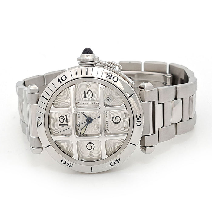 CARTIER 
Pasha Convex Grid 38mm Revisionato 
OH済
