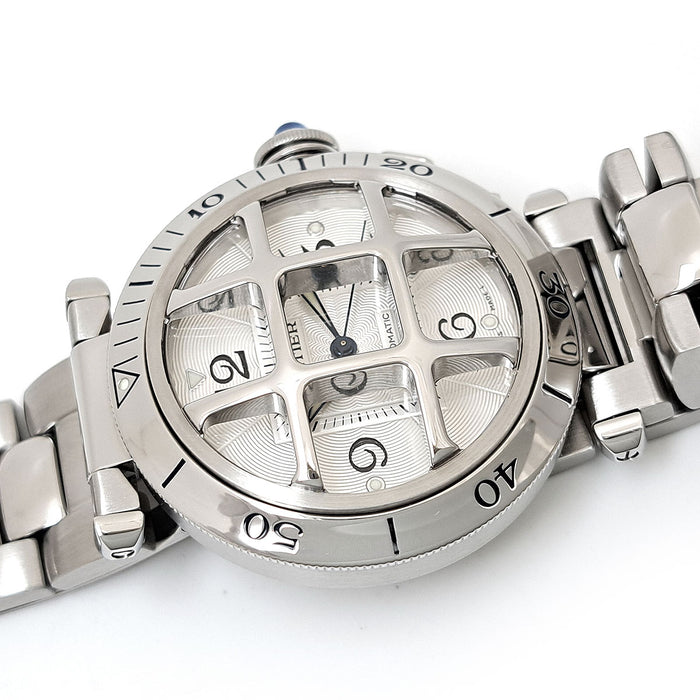 CARTIER 
Pasha Convex Grid 38mm Revisionato 
OH済