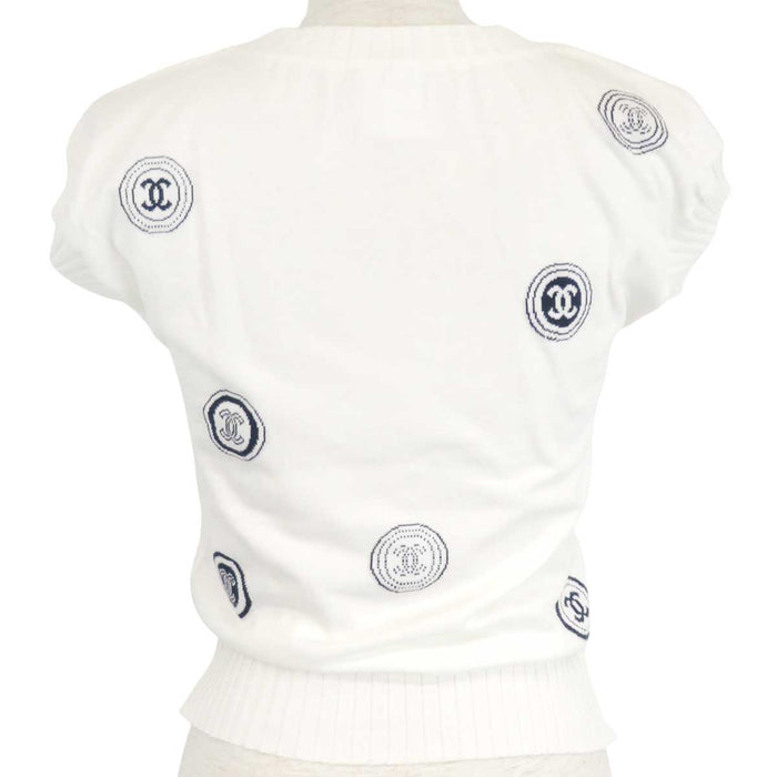 CHANEL
CC COCO Logo 01P
Coco Mark Short Sleeve Cotton Knit
