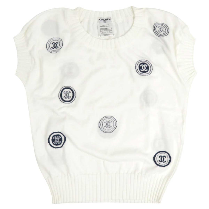 CHANEL
CC COCO Logo 01P
Coco Mark Short Sleeve Cotton Knit