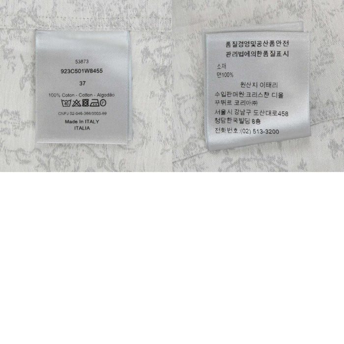 Dior 
総柄 エンブレム エンブロイダリー 刺繍 
トワルドジュイ コットン ロングスリーブ シャツ