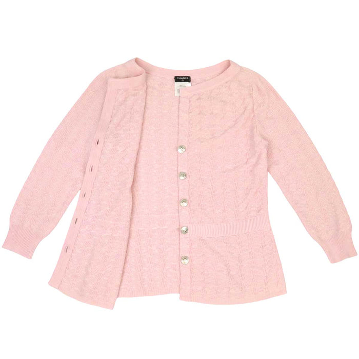 CHANEL
Logo COCO CC Coco Round Metal Button
Coco Mark Long Sleeve Knit Cardigan