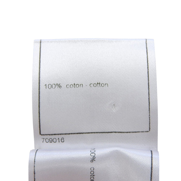 CHANEL 
Cotton 
Logo French Sleeve Knit