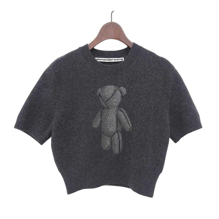 Alexander Wang 
アレキサンダーワング ラインストーン ウール 
ALEXANDER WANG beiress ショートスリーブ ニット