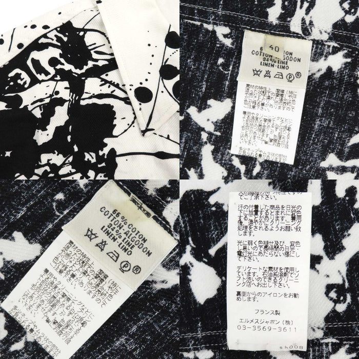 HERMES
Margiela period horse pattern all-over pattern cotton blend linen blend
paint short sleeve shell button shirt