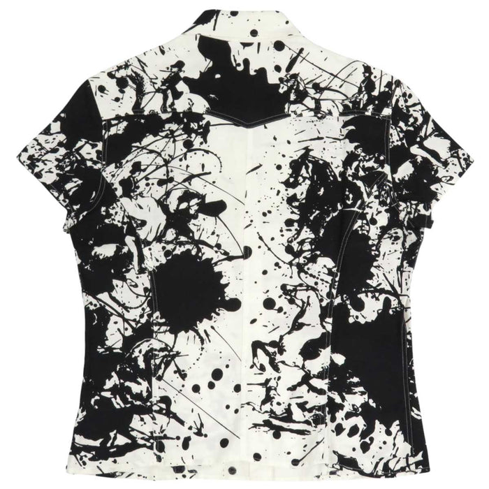 HERMES
Margiela period horse pattern all-over pattern cotton blend linen blend
paint short sleeve shell button shirt