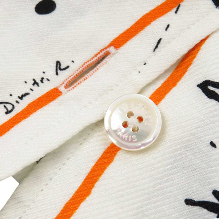 HERMES
Margiela period horse pattern all-over pattern cotton blend linen blend
paint short sleeve shell button shirt