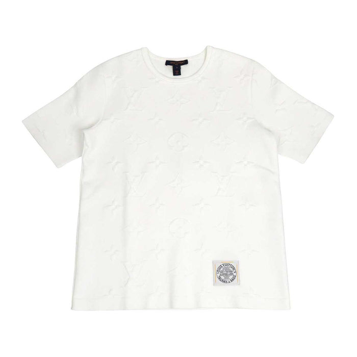 LOUIS VUITTON 
LV ロゴ 総柄 コットン混 ナイロン混 RW241WW LO0 FQKS01 
エンボス モノグラム Tシャツ