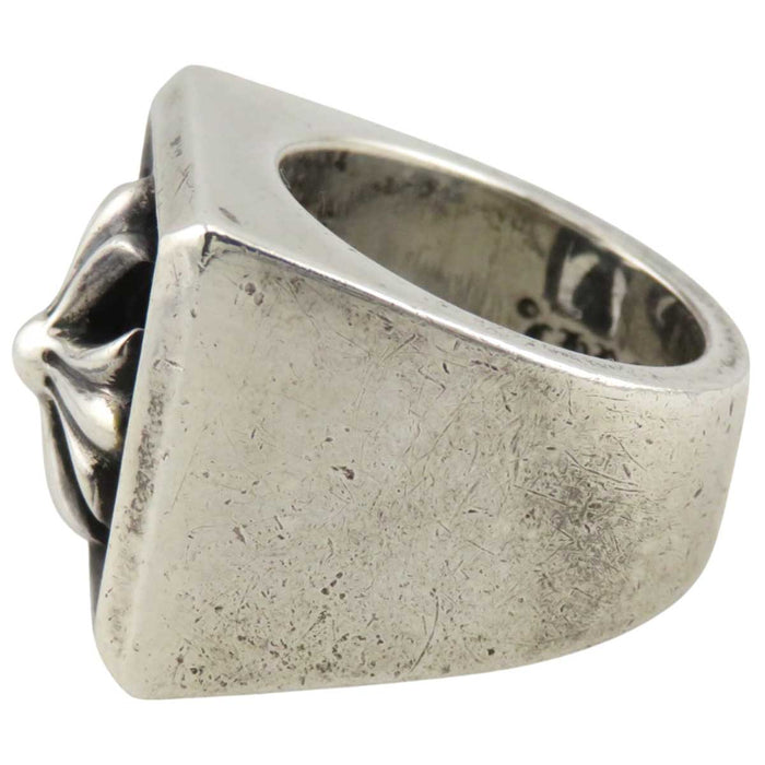 CHROME HEARTS 
LETTER BLOCK Silver 2004 Engraving CH Cross 
Letter Block CH Plus Ring