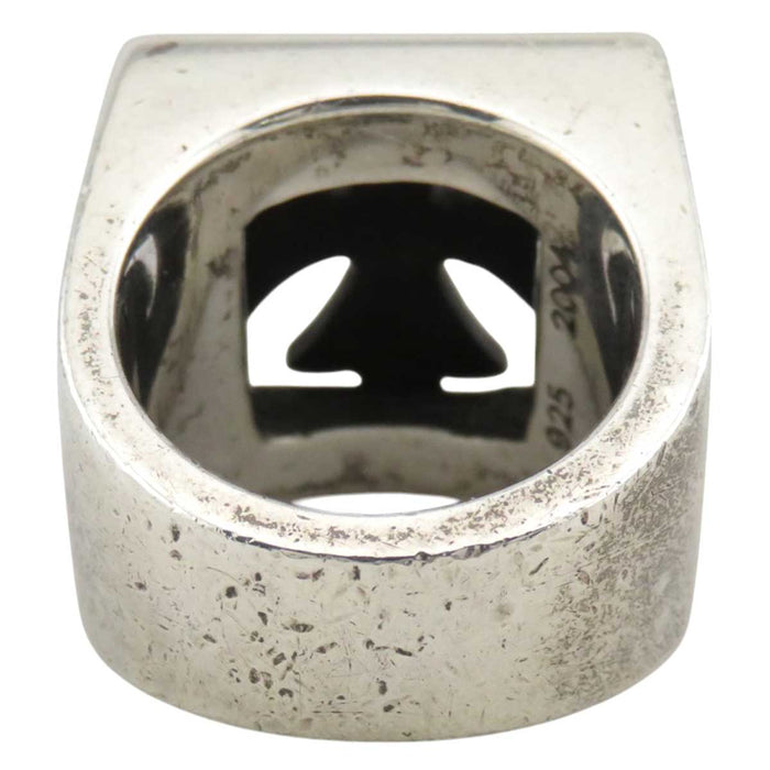 CHROME HEARTS 
LETTER BLOCK Silver 2004 Engraving CH Cross 
Letter Block CH Plus Ring