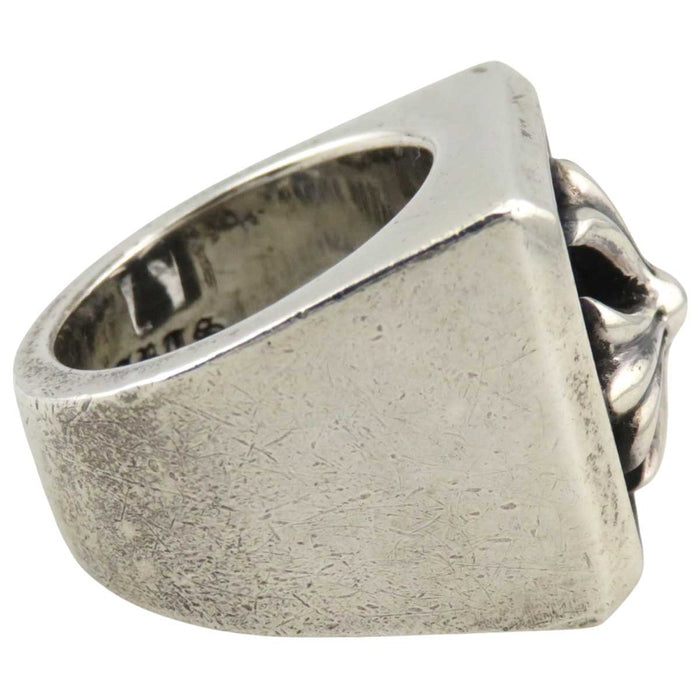 CHROME HEARTS 
LETTER BLOCK Silver 2004 Engraving CH Cross 
Letter Block CH Plus Ring