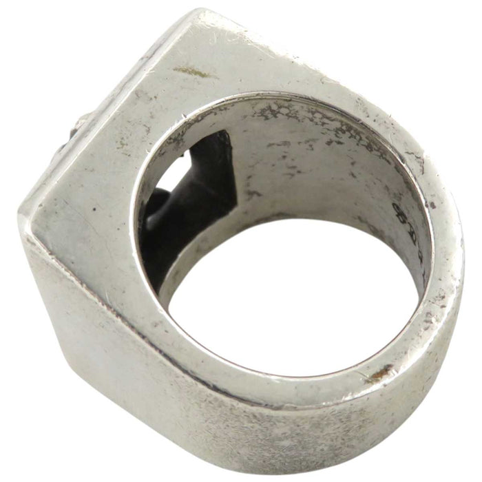 CHROME HEARTS 
LETTER BLOCK Silver 2004 Engraving CH Cross 
Letter Block CH Plus Ring