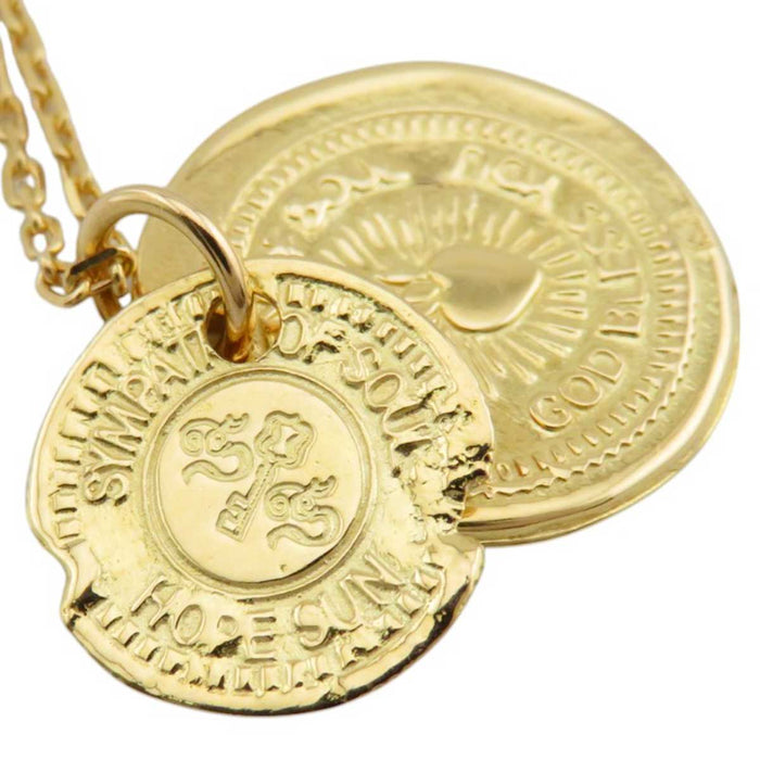 Sympathy of Soul 
HOPE SUN GOD BLESS YOU YG Yellow Gold 
B.C. Hope Sun Coin Necklace