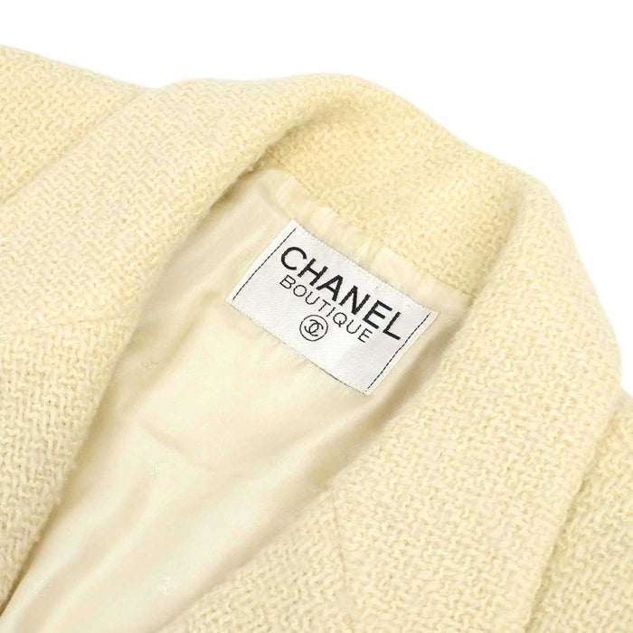 CHANEL 
ロゴ COCO CC ココボタン フリンジ 
ココマーク ツイード セットアップ