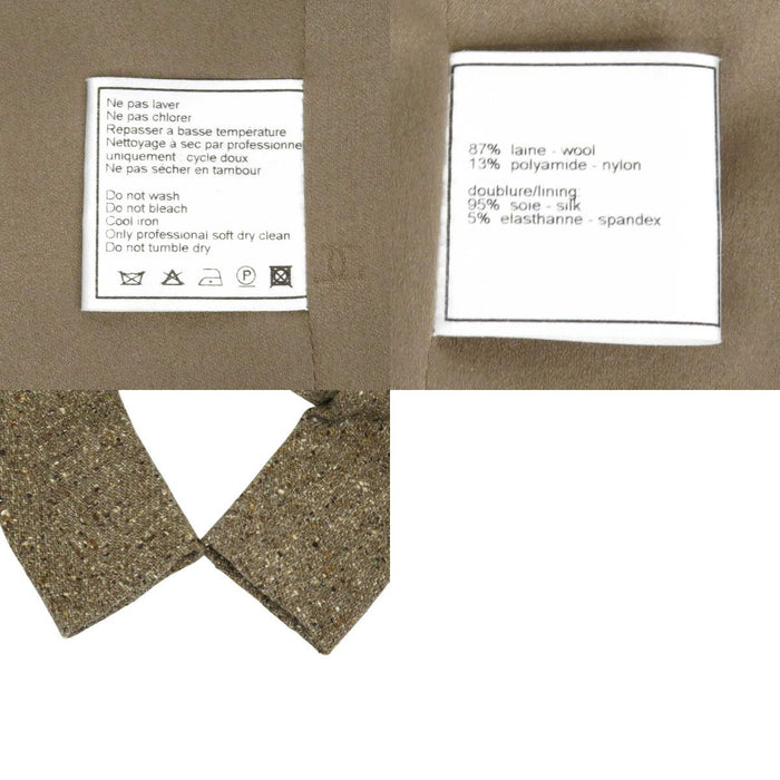 CHANEL 
logo COCO CC lana 
giacca vintage in tweed