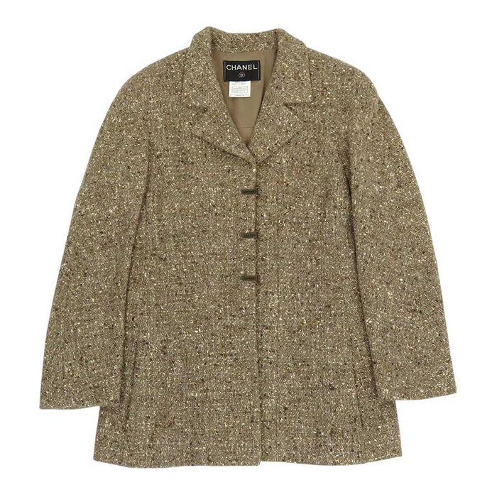 CHANEL 
logo COCO CC lana 
giacca vintage in tweed