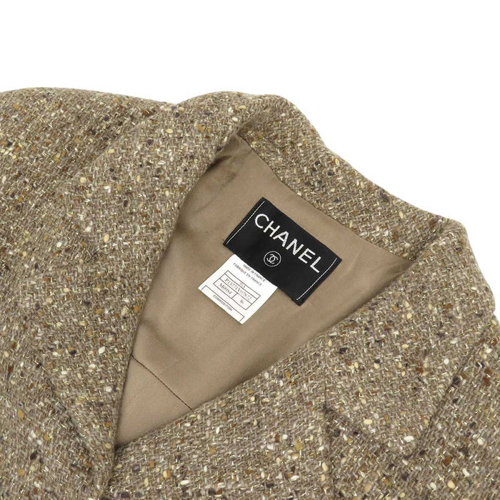 CHANEL 
logo COCO CC lana 
giacca vintage in tweed