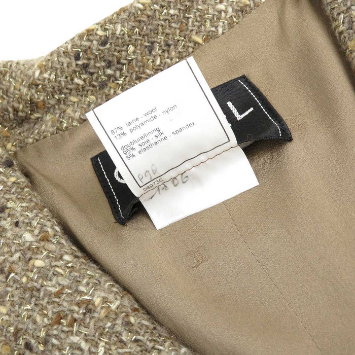 CHANEL 
logo COCO CC lana 
giacca vintage in tweed