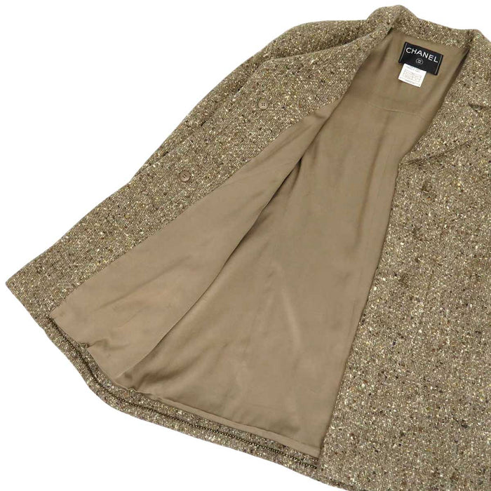 CHANEL 
logo COCO CC lana 
giacca vintage in tweed