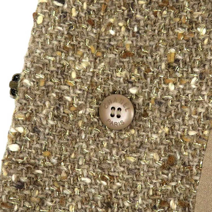 CHANEL 
logo COCO CC lana 
giacca vintage in tweed
