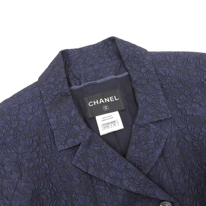 CHANEL 
Logo COCO CC Bottone Coco 
Fiore 
Marchio Coco Giacca a maniche corte in seta