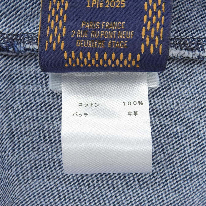 LOUIS VUITTON 
半袖 ロゴ コットン 
シグネチャーデニム ショートスリーブ シャツ