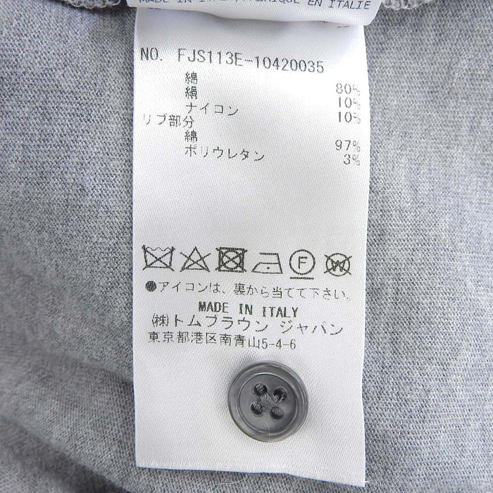 THOM BROWNE 
花柄 トリコロール コットン シルク 
フラワー エンブロイダリー Tシャツ
