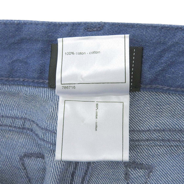 CHANEL 
09P COCO CC ロゴ ココボタン ラメ コットン 
ココマーク グリッター デニムパンツ 
マトラッセ