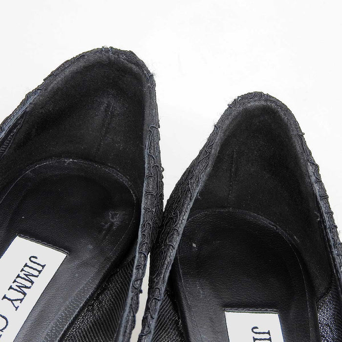 JIMMY CHOO 
BING PUMP Bing Pumps Bijou Sheer Lace 
Crystal Strap Lace Mules