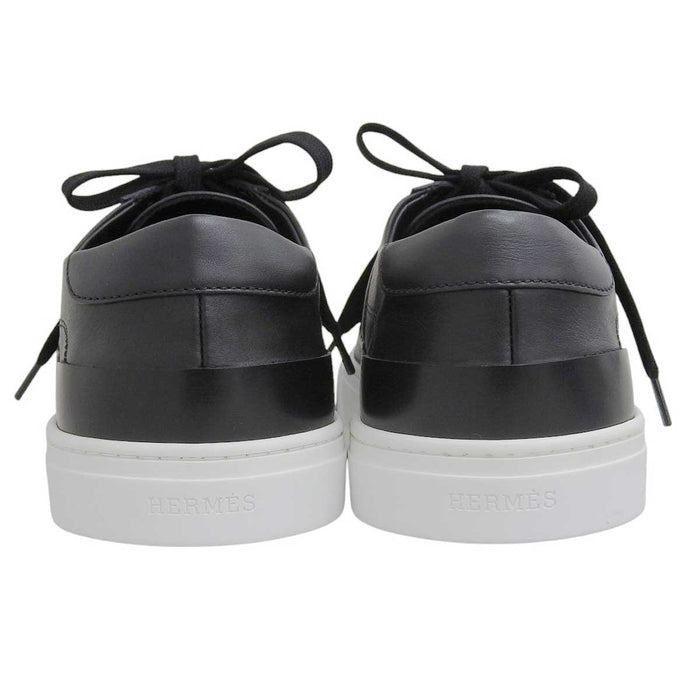 HERMES 
Logo Low-Cut H Ash 
Deep Leather Sneakers
