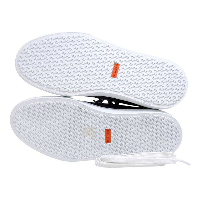 HERMES 
Logo Low-Cut H Ash 
Deep Leather Sneakers