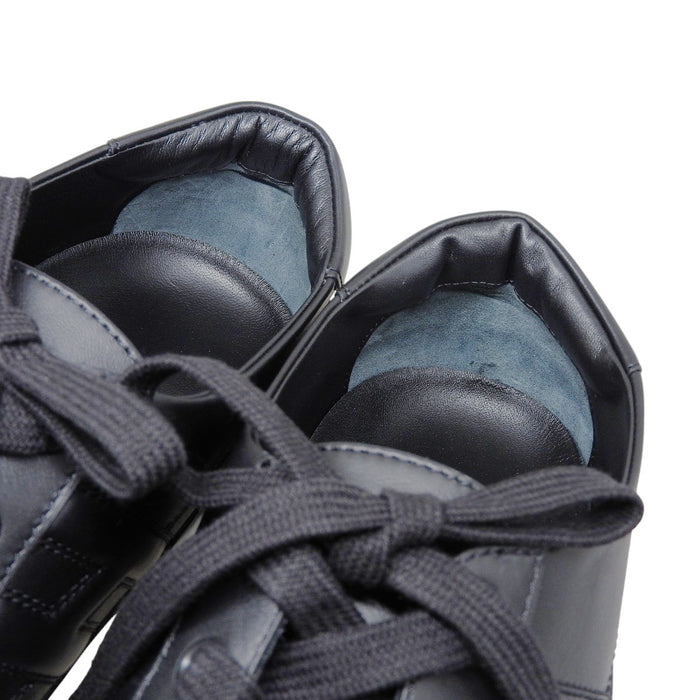 HERMES 
Logo Low-Cut H Ash 
Deep Leather Sneakers