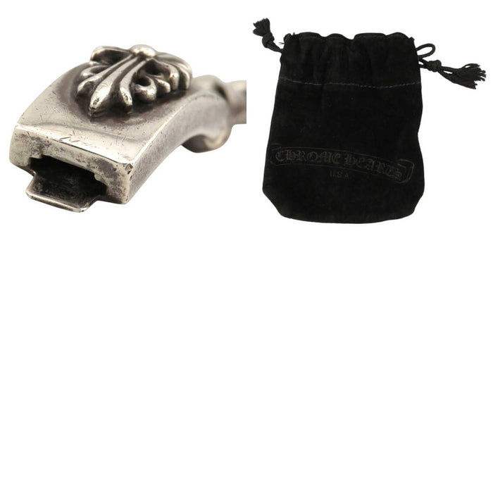 CHROME HEARTS 
Bracelet classique ID croix florale 13 maillons CH argent gravure 1997
Bracelet classique ID croix florale 13 maillons