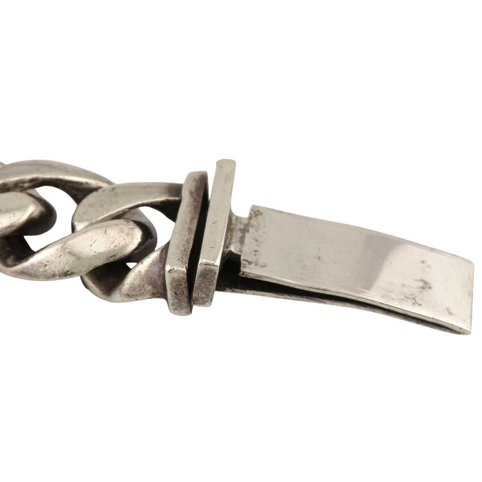 CHROME HEARTS 
Bracelet classique ID croix florale 13 maillons CH argent gravure 1997
Bracelet classique ID croix florale 13 maillons