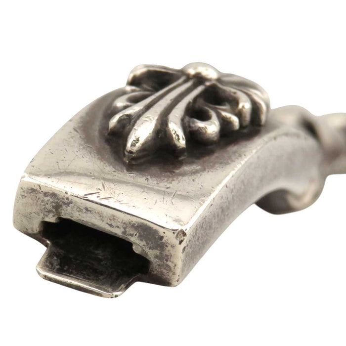 CHROME HEARTS 
13LINK ID FLORAL CRS 1997 Engraving Silver CH Cross 
Floral Cross ID Classic Bracelet 13 Link