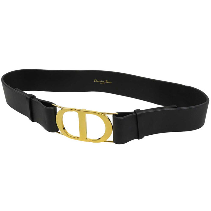 Dior 
ロゴ レザー ゴールドカラーメタル 
CD スライドフック バックル ベルト 
クリスチャン ディオール