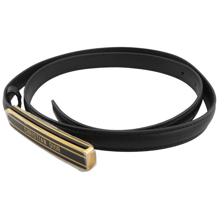 Dior
Leather Gold Color Metal GP
ID Belt Icon Bar Buckle
